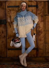 Load image into Gallery viewer, Hedda Fairisle half zip - Ashley Blue
